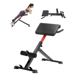 Roman Chair Hyperextension Bench, 250 lbs Adjustable & Foldable Extension Machine, Multi-Function Exercise Equipment for Glute, Hamstring, Back, and A