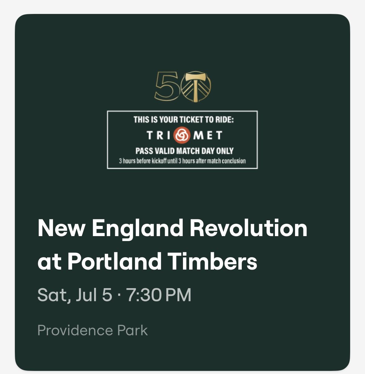 2 Tickets Timbers Vs New England Saturday, July 5 At 7:30 Pm