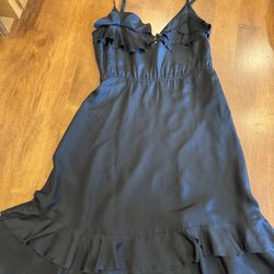 Woman’s kimchi & Blue Little Black Dress 100% Silk Shipping Available 