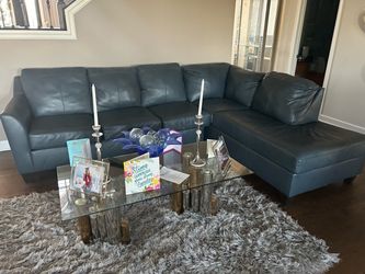 Blue sectional