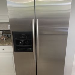 KitchenAid  36 in. W x 29.86 in. D 20 cu. ft. Side by Side Refrigerator in Stainless Steel with Ice Maker