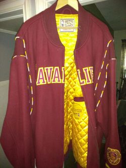 Real Mitchell and Ness Cleveland Cavs varsity jacket for men