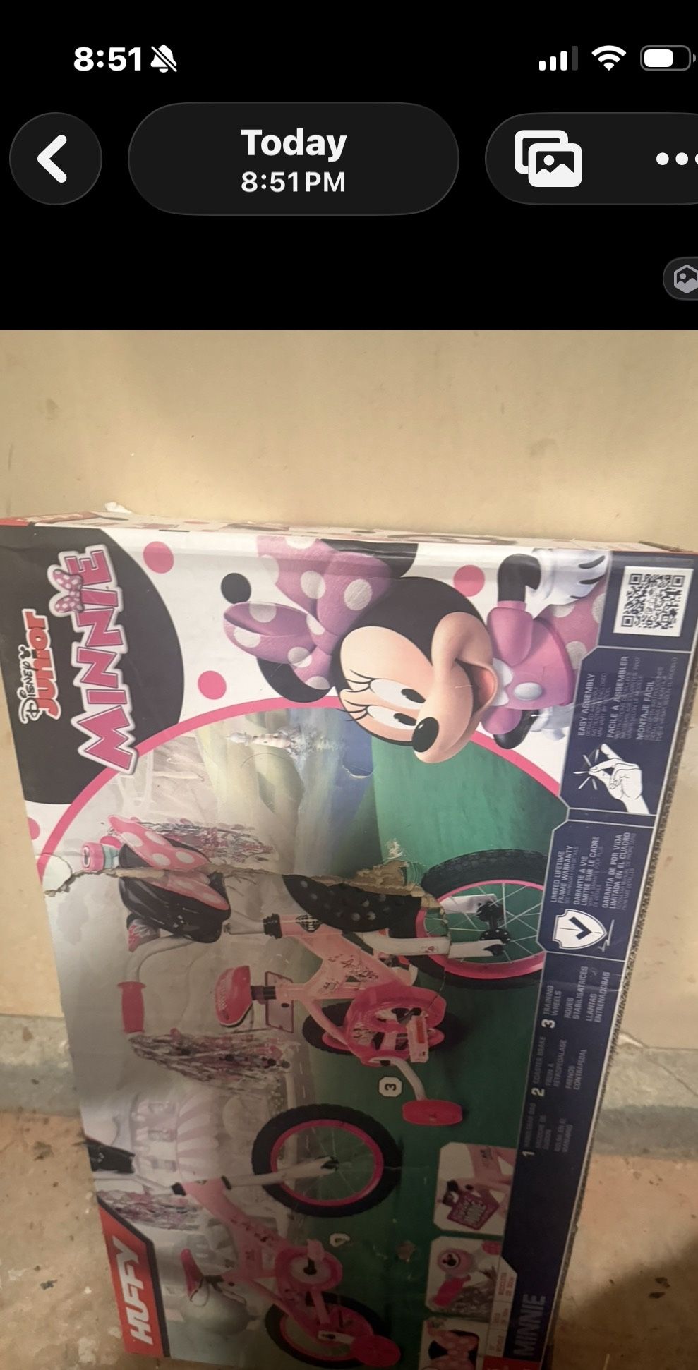 Minnie Mouse Huffy Bicycle