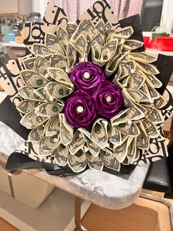 Flower Bouquet Money