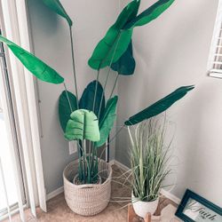 FOPAMTRI Artificial Bird of Paradise 6ft Plant With Basket 
