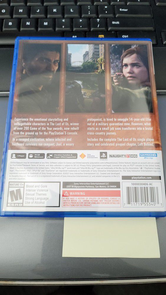 Last Of Us Part I PS5 Like New!