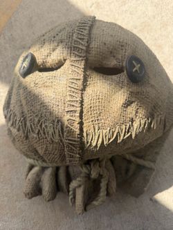 Burlap Scarecrow Head Halloween mask