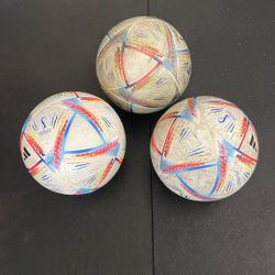 3 Replica 2022 Qatar World Cup Balls (Size 5)