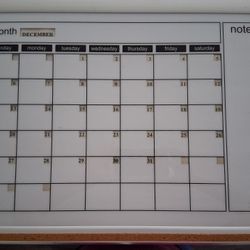 Adjustable White Board Calendar- Classroom/Office