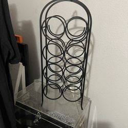 Wine Rack  Black Good Condition Heavy