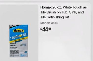 Homax
26 oz. White Tough as Tile Brush on Tub, Sink, and Tile Refinishing Kit