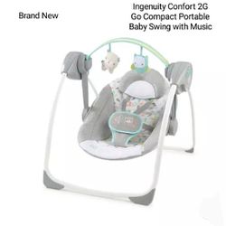 Brand New Ingenuity Confort 2G Go Portable Baby Swing With Music
