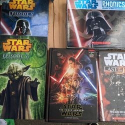 Star Wars Books Collection Including Hooked On Phonics Learning System 
