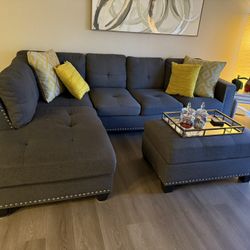 Sectional sofa and ottoman
