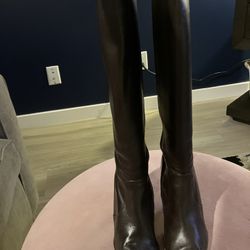 BCBG Brown Leather Boots 