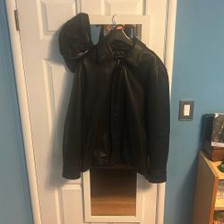 JOS. A. BANK Signature Collection Black Leather Jacket Size S