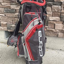Cobra Golf Bag Stand / Carry Red Gray