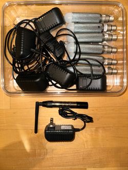DMX Wireless Rechargeable Battery transmitter &  Receivers