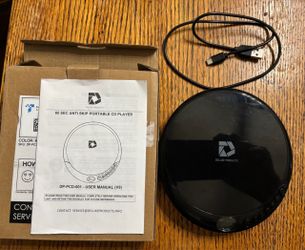 Deluxe Portable CD Player + USB-A Power Cable