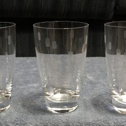 12 Crate & Barrel Retro Design Drinking Glasses