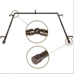 1 Inch Heavy Duty Bay Window Curtain Rods,