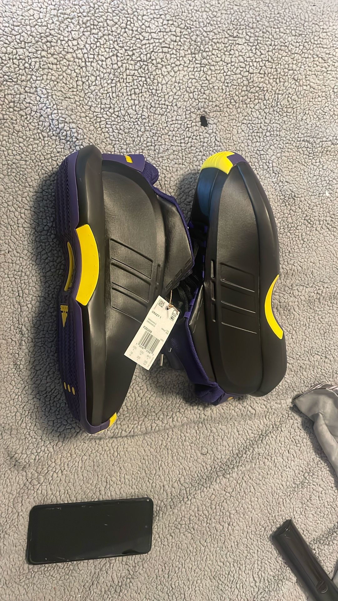 Adidas Crazy 8 1black Purple And Yellow Size14