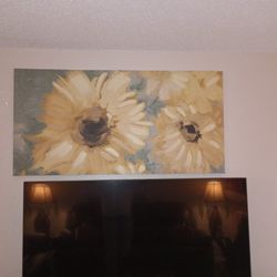 Large Sunflower Hand Painted Picture