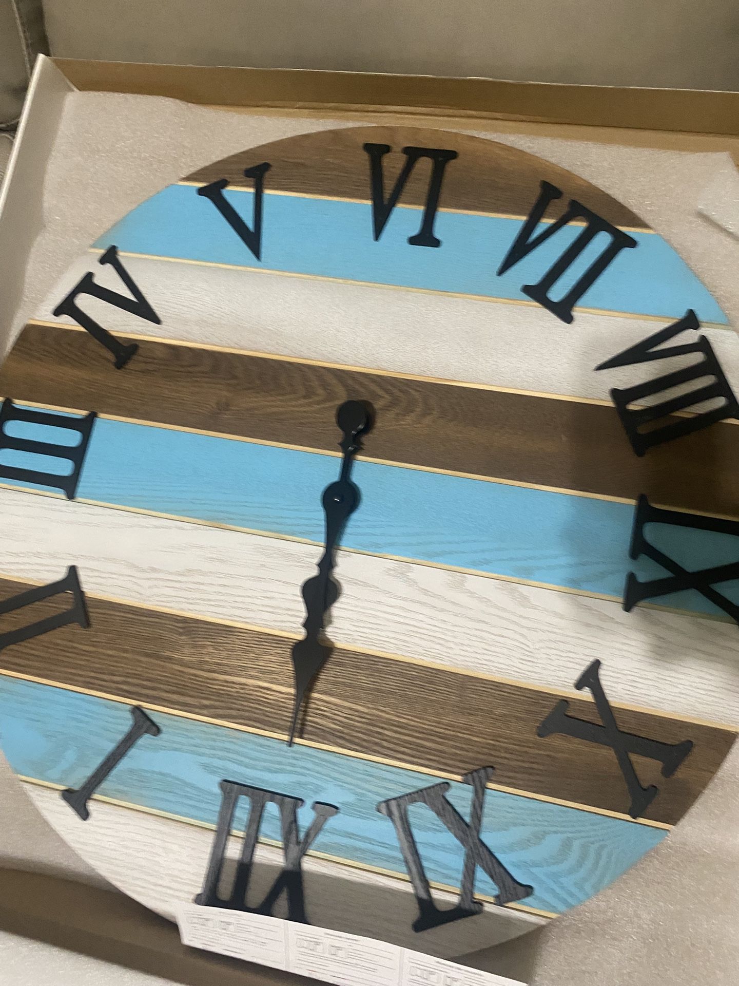 Wall Clock Wood New