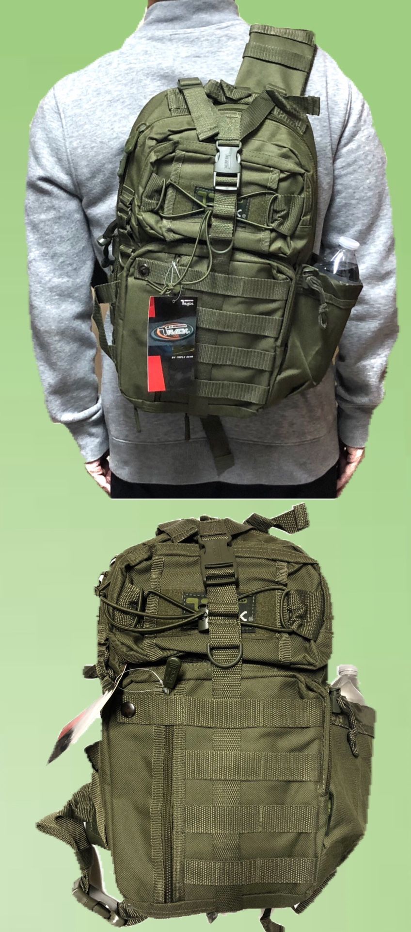 NEW! Tactical Military Style Backpack Sling Side Crossbody Bag gym bag work bag travel luggage school bag camping fishing travel hiking bag Sling bag