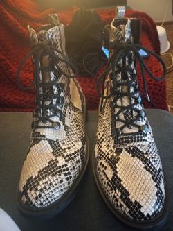 linea paolo snakeskin  moto boots