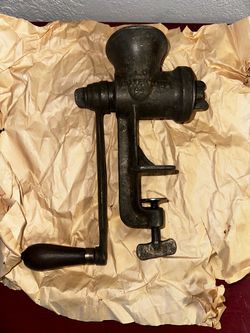 Antique Cast Iron Hand Crank Meat Grinder