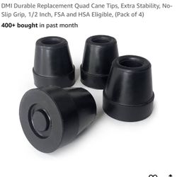 1/2 Inch Quad Cane Tips 4 Count