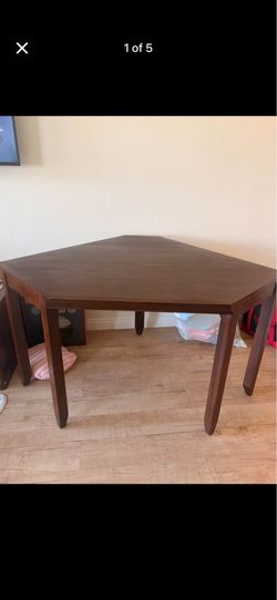 Crate and Barrel Wood Corner Desk