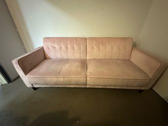 Pink Velvet Futon
