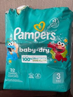 Pampers Baby Dry Size 3 Diapers 32 Count