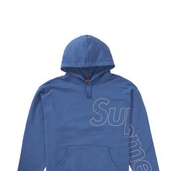 Supreme Reflective Hooded Sweatshirt Pale Royal Small