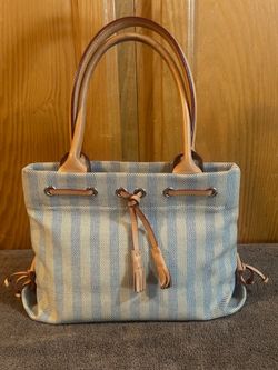 New without tags Vintage Dooney & Bourke Striped Tassel Tote Bag – Pristine!