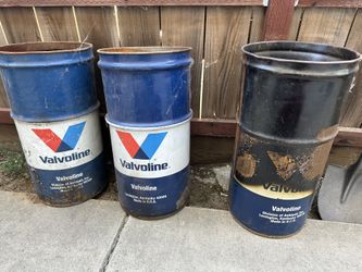 Valvoline Oil Drum barrels