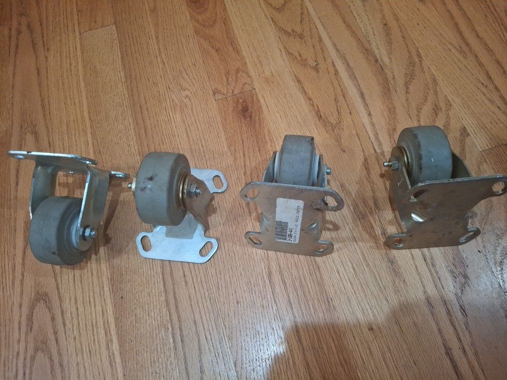 Pack of 4 Rigid 3 inch diameter x 1.5 in width polyurethane Caster