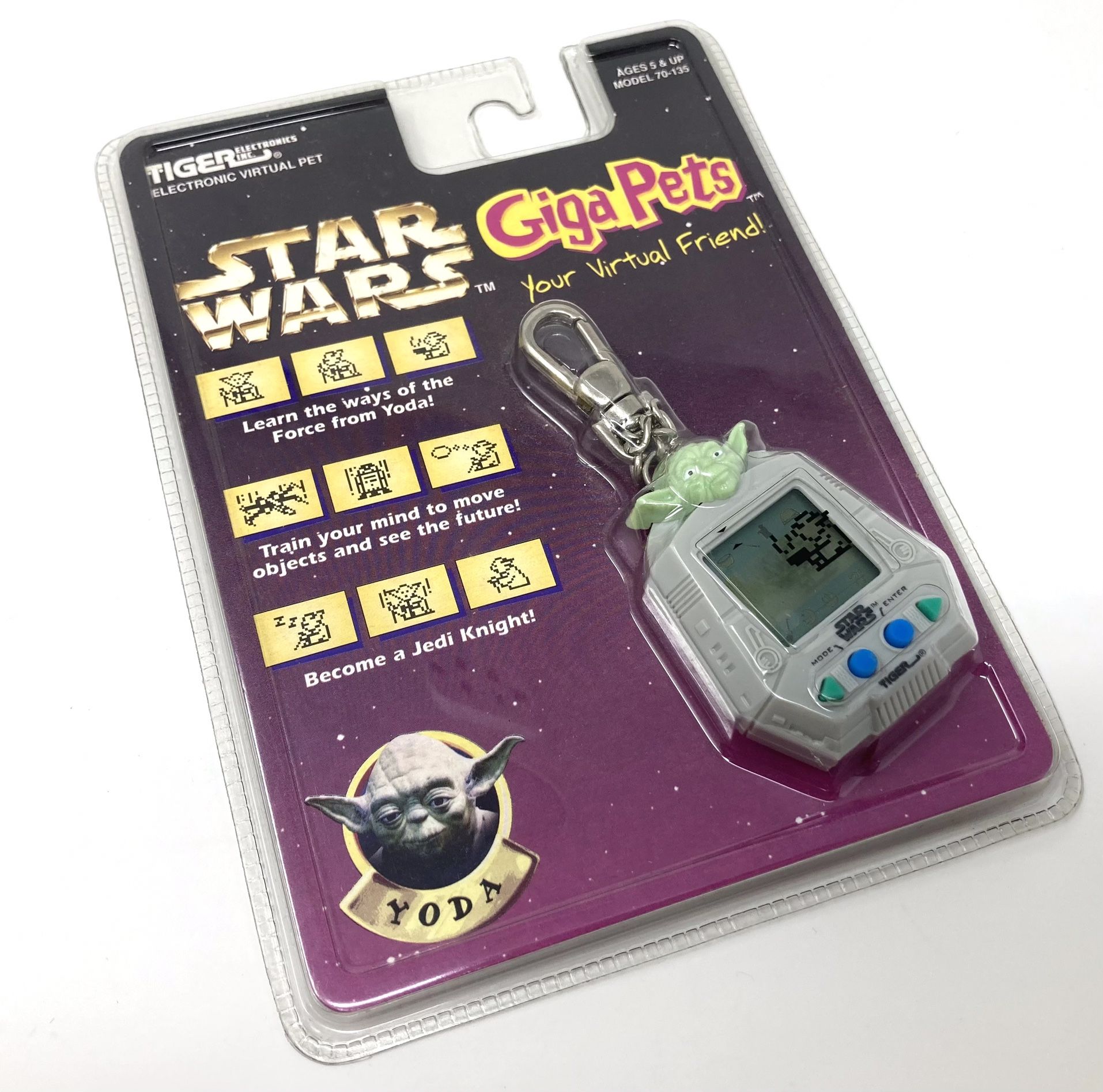 RARE Vintage Star Wars Yoda Electronic Virtual Pet Giga Pet 1997 Tiger Electronic - New In Box