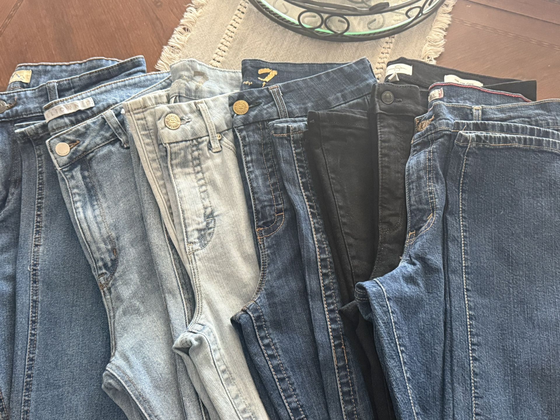 6 Pairs Of Jeans And 1 Shorts Size 12