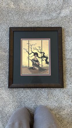 Framed artwork - Japanese geisha