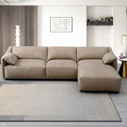 High end Cloud sectional sofa Cream color