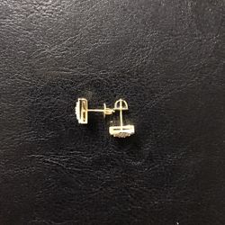 925 Sterling Silver Earrings Screw Back (gold Plated )