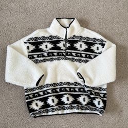 Fleece Boxy Jacket Half Zip 