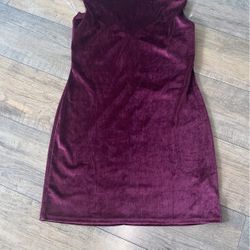 Burgundy Velvet Dress