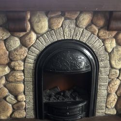 Wooden fireplace 