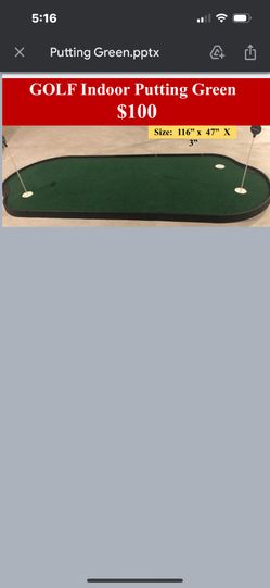 Golf. Putting green Practice Board