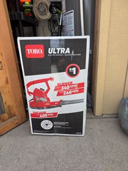 Toro 	250mph 3 in 1 Machine - Powerful Blower, High Speed Vacuum, Leaf Shredder