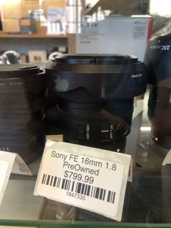 Sony FE 16mm f1.8 preowned